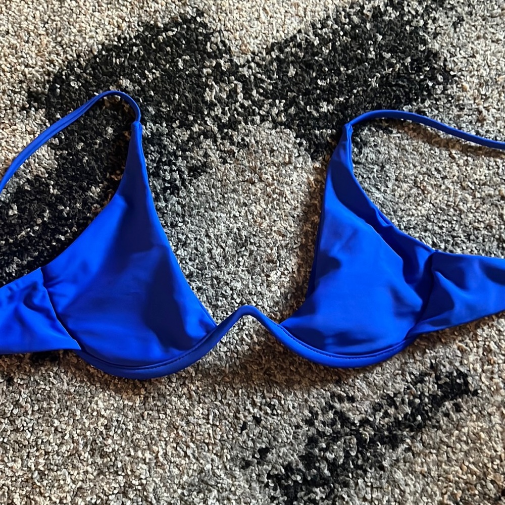 Blue bikini top